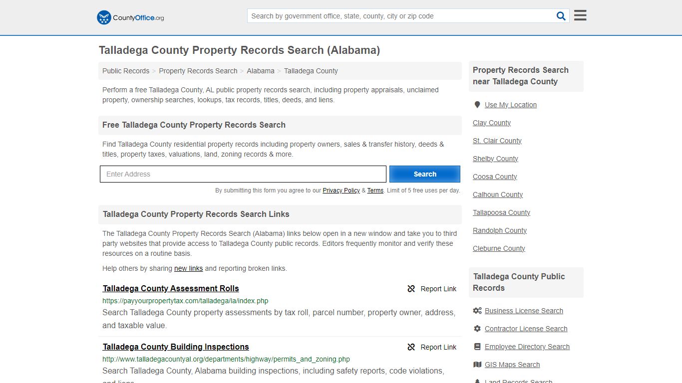 Talladega County Property Records Search (Alabama) - County Office